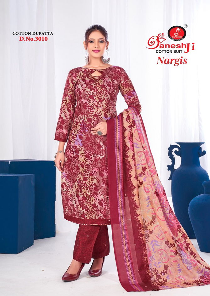 Nargis Vol 3 By Ganeshji Indo Cotton Dress Material Wholesale Shop In Surat
